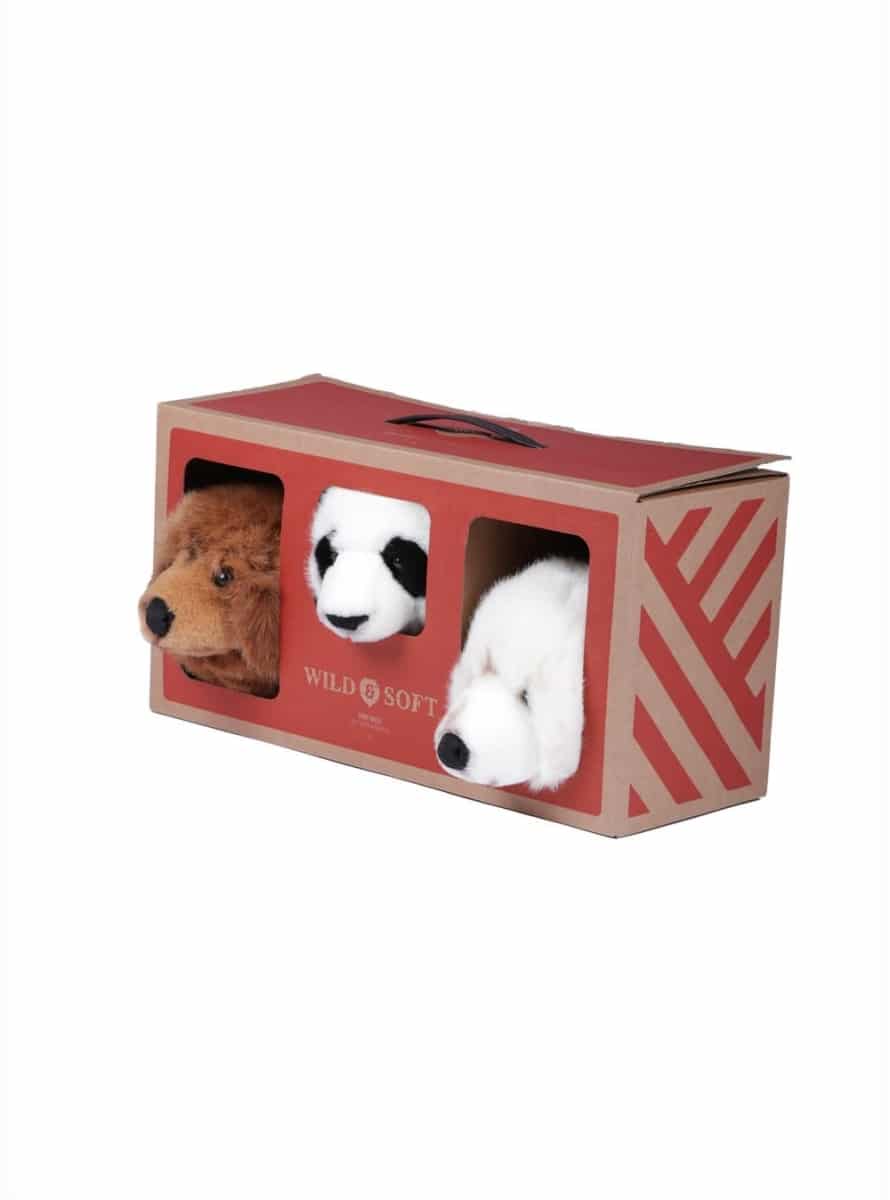 Wild & Soft - Beren box: set v. 3 kl.kopjes (b.beer/panda/w.beer) m/doos