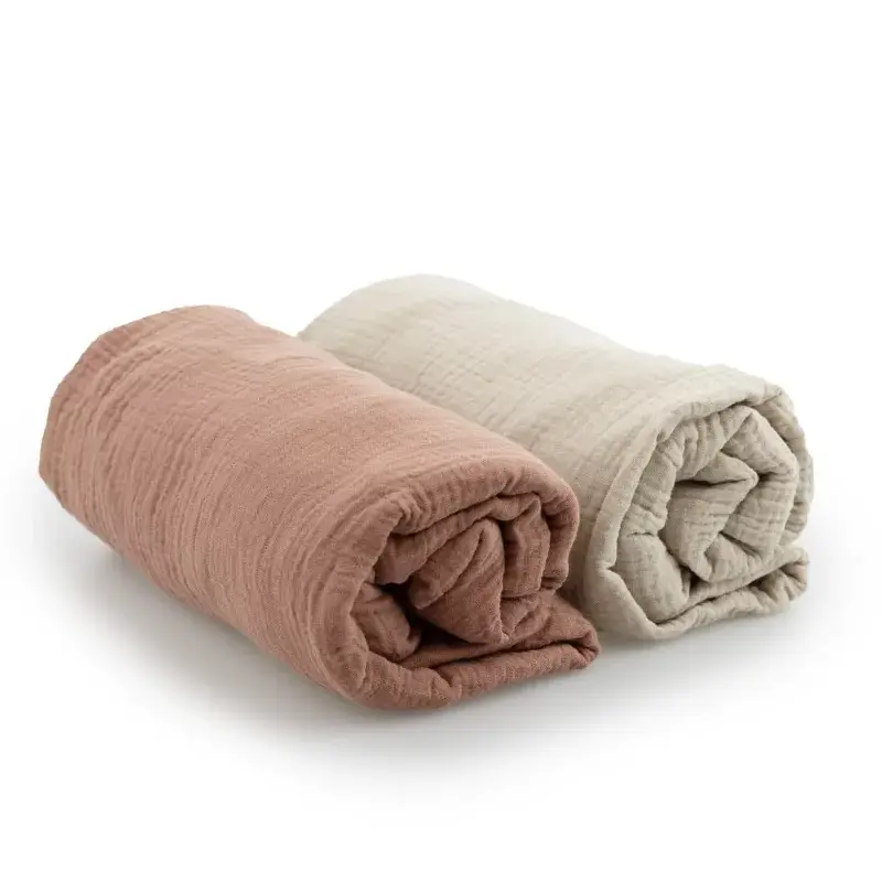 Yunioo - Crib Sheet set - Cream / Brick