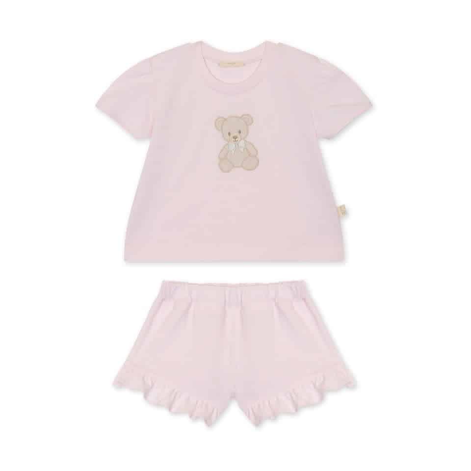 Baby Gi - Setje Bear T-shirt en Short - Pink