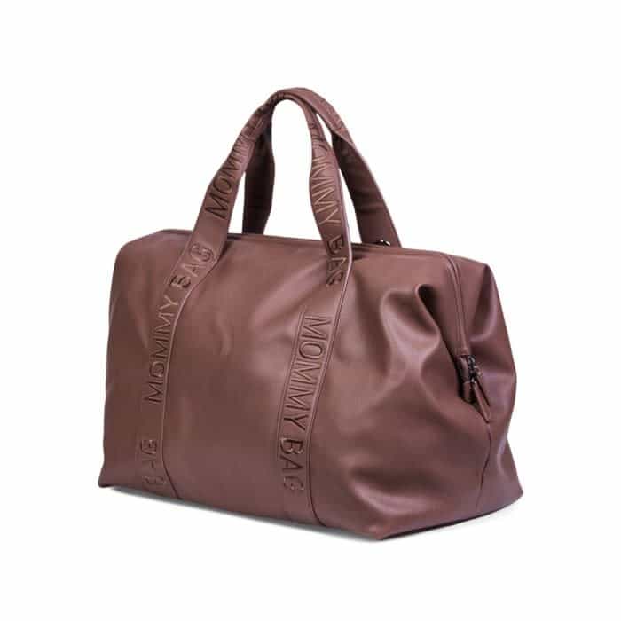 Childhome - MOMMY BAG SIGNATURE SIMILI LEDER DONKER BRUIN