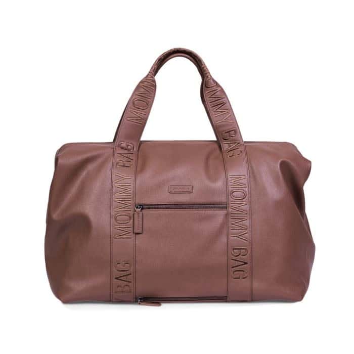 Childhome - MOMMY BAG SIGNATURE SIMILI LEDER DONKER BRUIN
