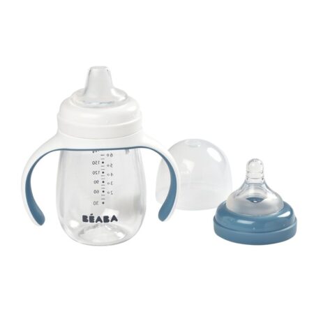 Beaba - Evolutieve 2-in-1 oefenbeker 210ml - windy blue