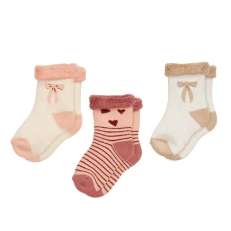 CamCam - Safi badstof sokken - strikjes - 3-pack 16-18