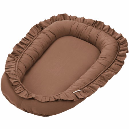 Cotton & Sweets - Baby nest SG with ruffles Chocolate