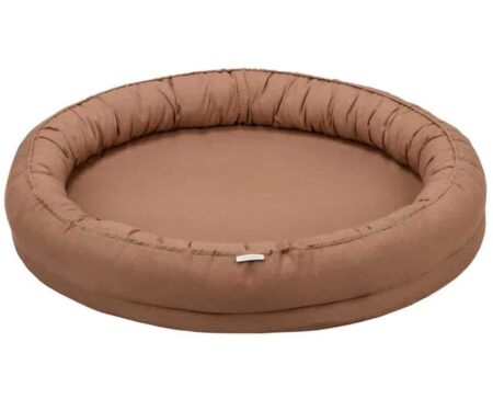 Cotton & Sweets - Linen Junior nest without ruffles Pure Nature Chocolate
