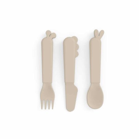 Done by Deer - Kiddish cutlery set Deer friends Sand