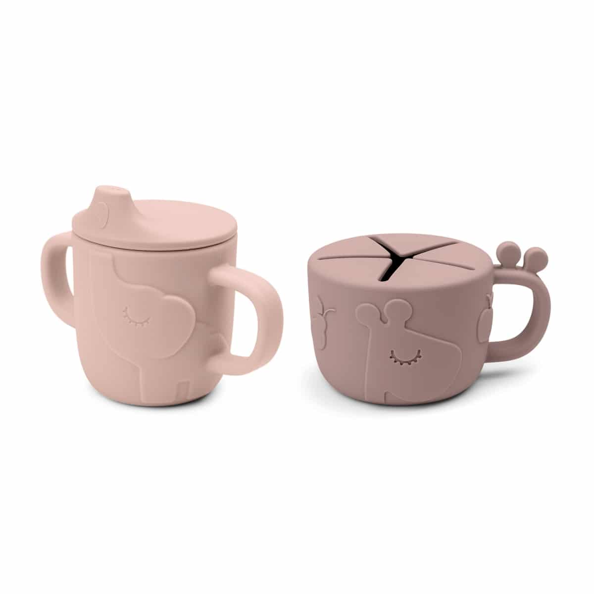 Done by Deer - Peekaboo spout/snack cup set Deer friends Powder