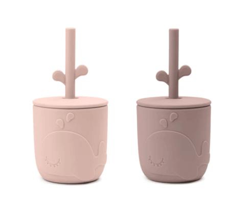 Done by Deer - Peekaboo straw cup 2-pack Wally Powder
