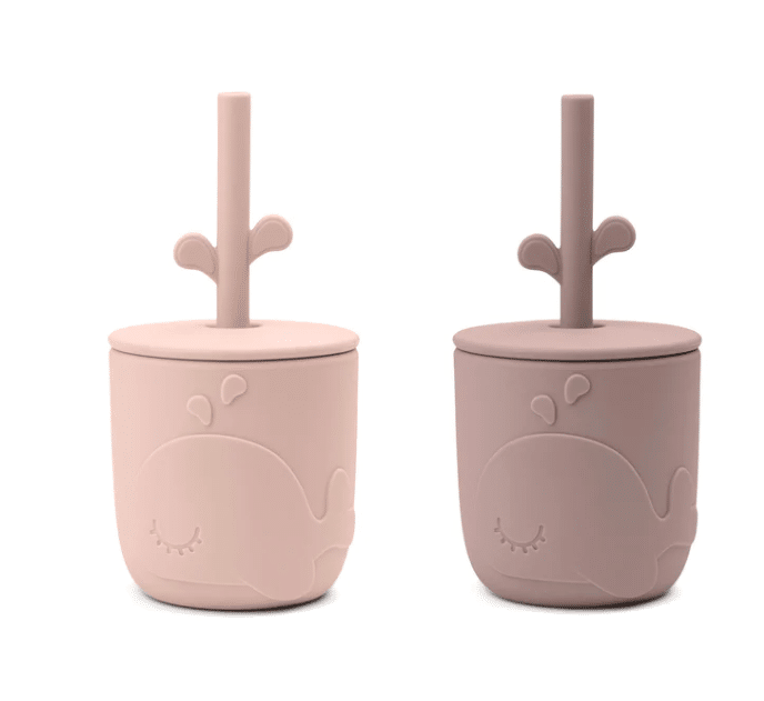 Done by Deer - Peekaboo straw cup 2-pack Wally Powder