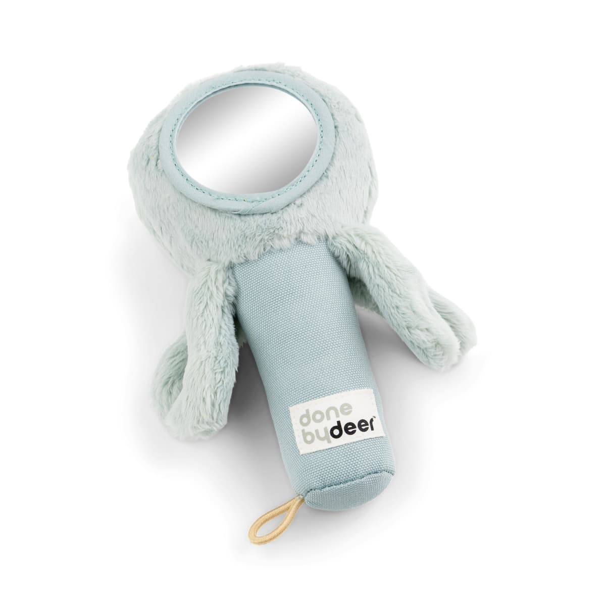 Done by Deer - Sensory rattle mirror Jelly Blue