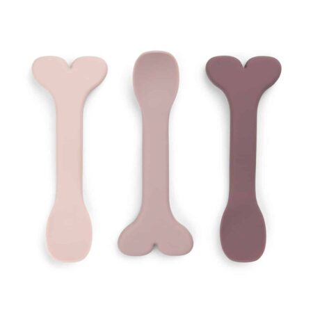 Done by Deer - Silicone baby spoon 3-pack Wally Powder