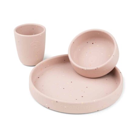 Done by Deer - Silicone dinner set Confetti Powder