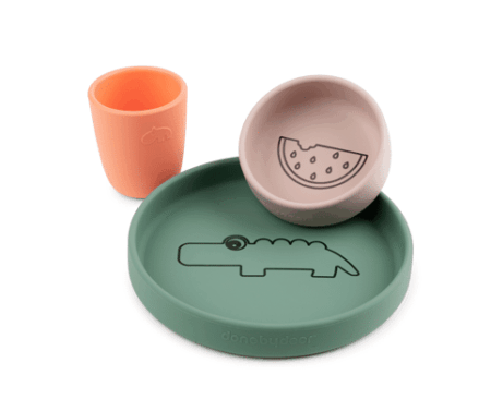 Done by Deer - Silicone dinner set Croco Colour Mix