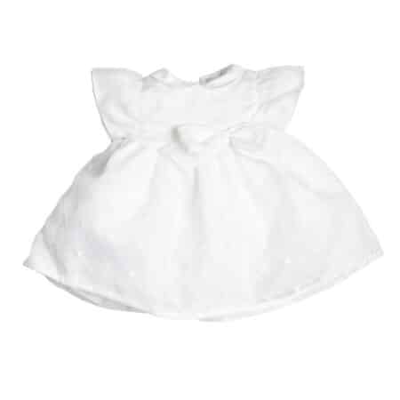 First - Jurkje organza met strik - Wit beige
