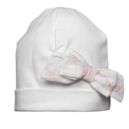 First - Muts Organza signature strik - Roze Wit