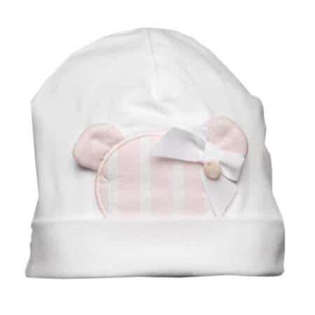 First - Muts berekopje - Wit roze