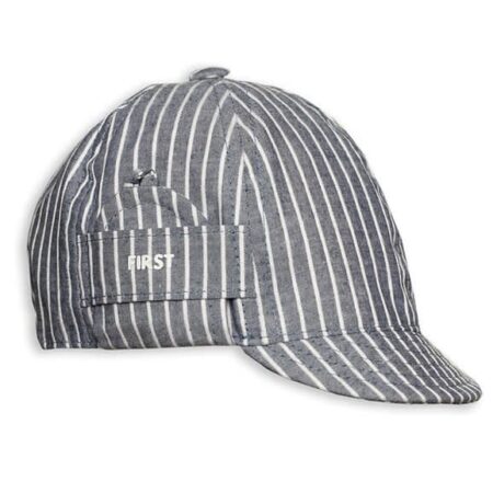 First - Navy Striped Boys Cap Sport