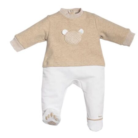 First - Rompersuit Sweat Beer - Beige Wit