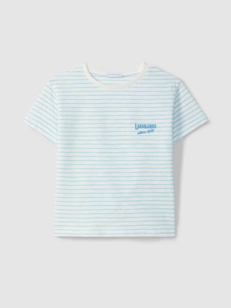 Laranjinha - Gestreepte t-shirt - Azul