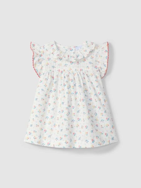 Laranjinha - Jurk met bloemenprint - Wit