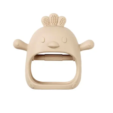 Nattou - Silicon - Bijthandschoen Klei