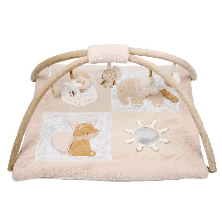 Nattou FLO, ERNEST & OLI Rechthoekig Speeltapijt met bogen - 80 cm - Beige
