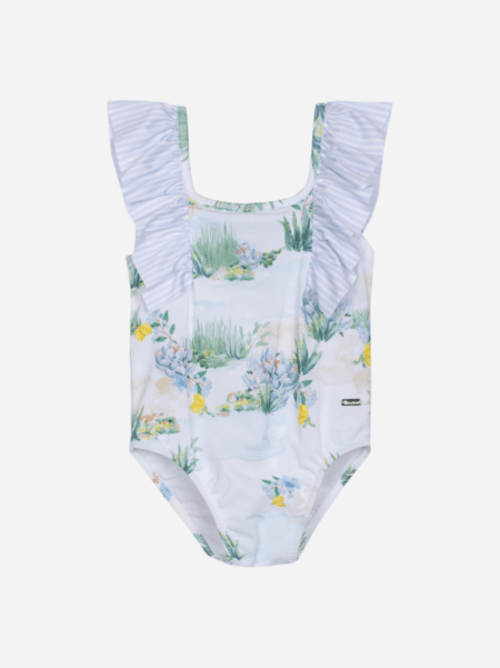 Patachou - Badpak met marineprint - Blauw
