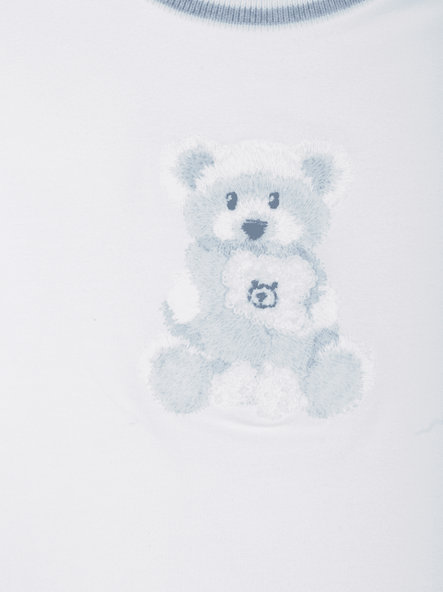 Patachou - Set tshirt en short - Wit blauw