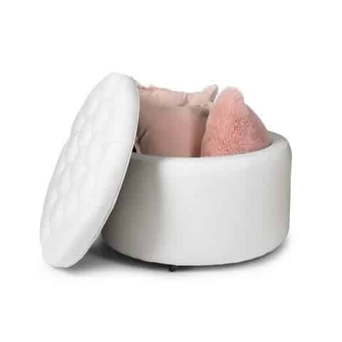 Rocking Seats - Royal Storage Box - snow white, metal wheels