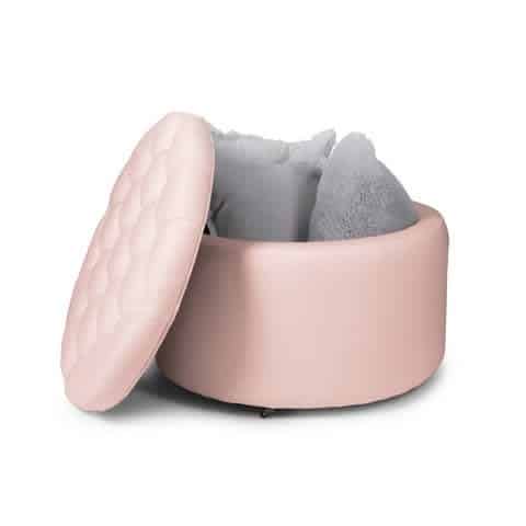 Rocking Seats - Royal Storage Box blush pink, metal wheels