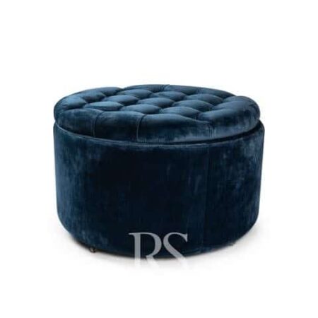 Rocking Seats - Royal Storage Box velvet petrol blue