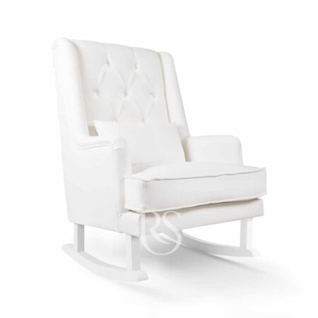 Rocking Seats - Schommelstoel Crystal Royal Rocker Snow White. White Legs
