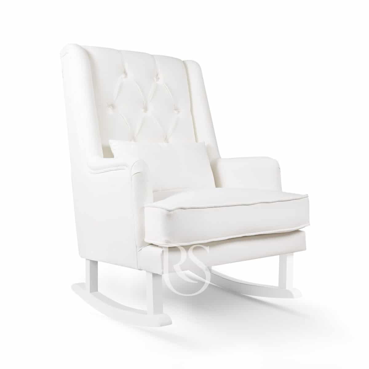 Rocking Seats - Schommelstoel Crystal Royal Rocker Snow White. White Legs