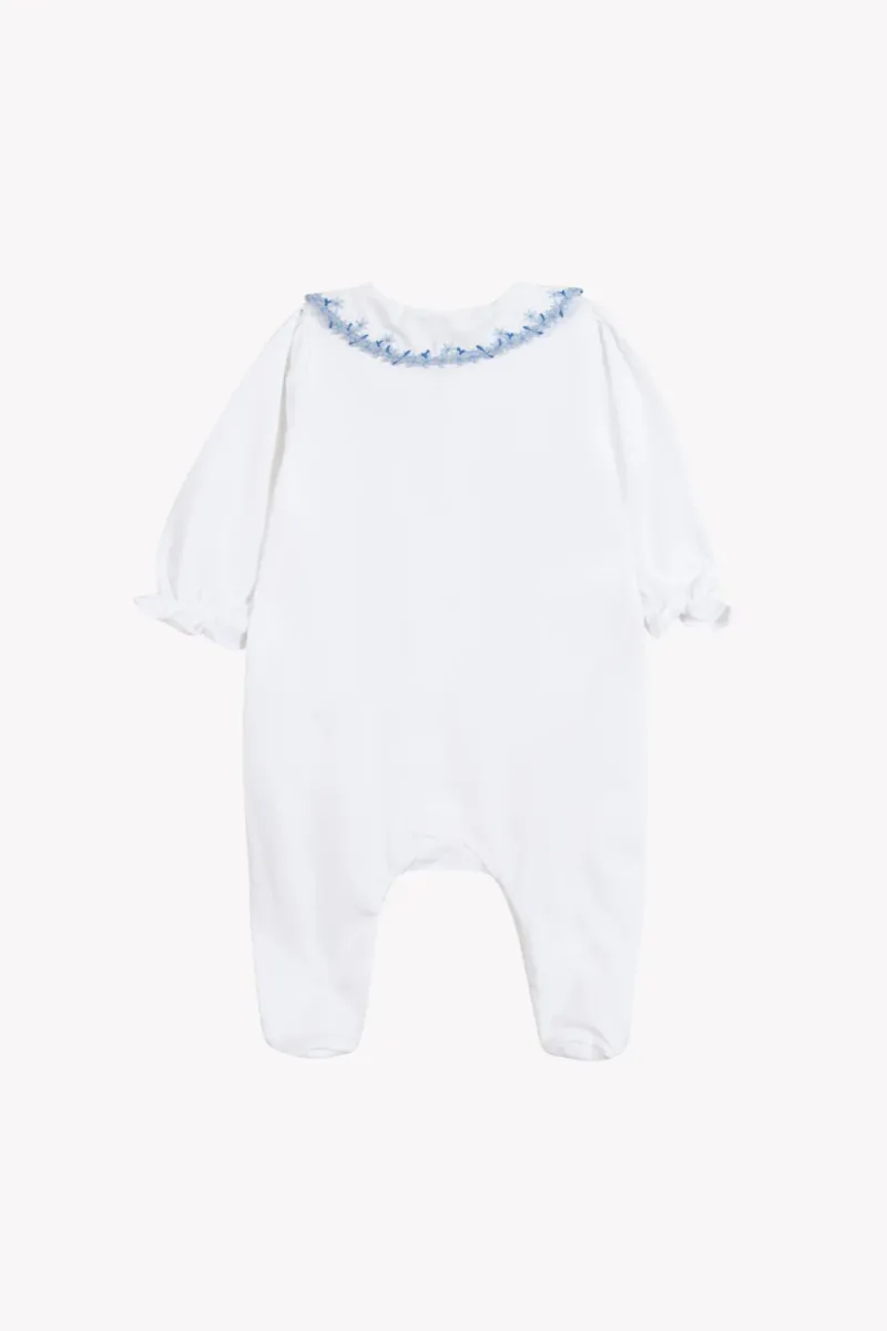 Tartine Et Chocolat - Pyjama met borduursel - Wit blauw