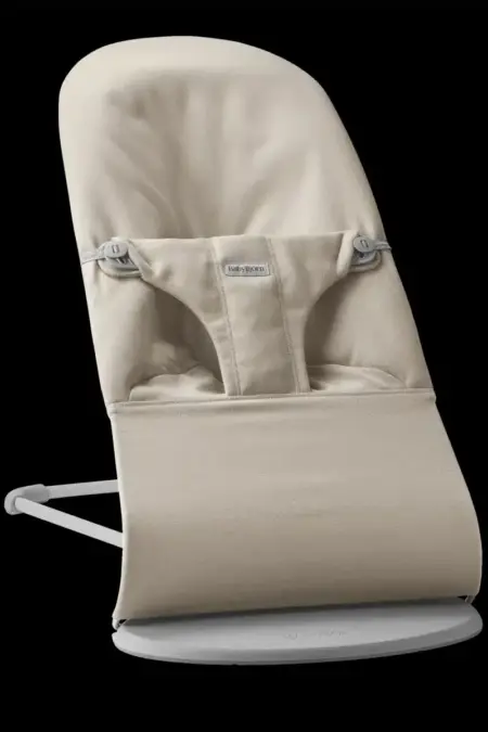 BabyBjörn - Wipstoeltje Bliss - Geweven Mélange Lichtbeige