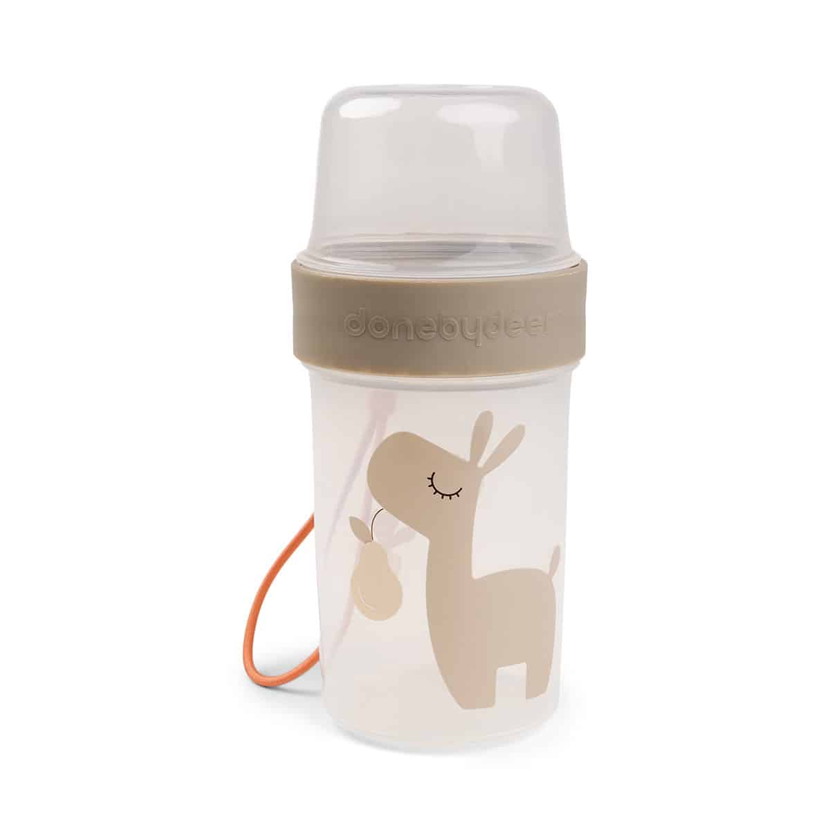 Done by Deer - To go 2-way snack container L Lalee Sand