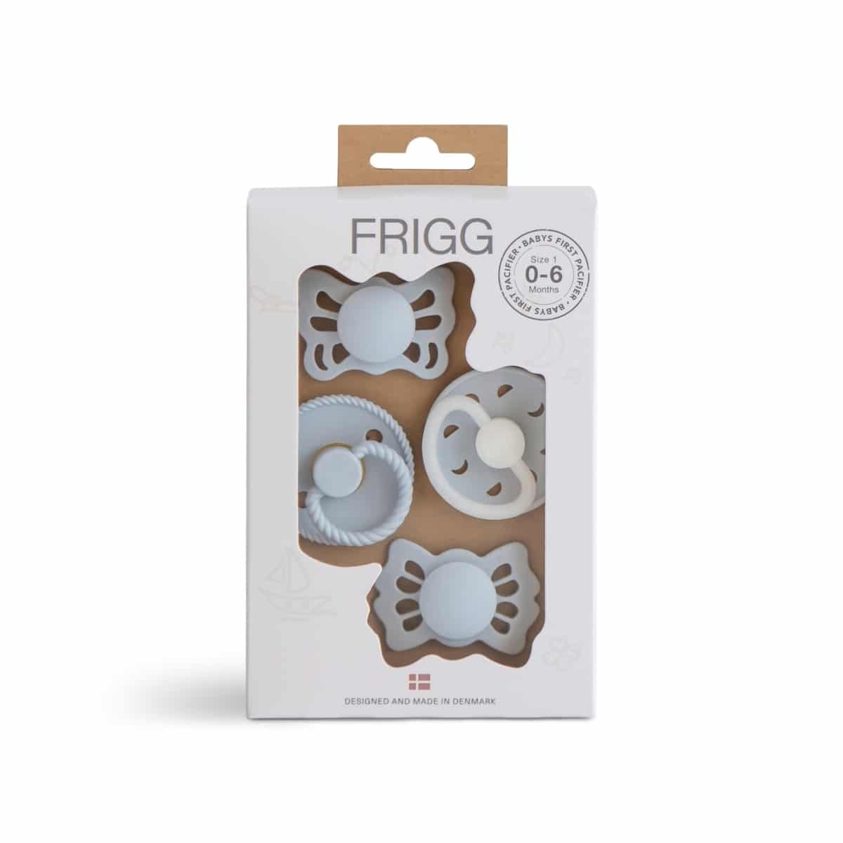 Frigg - Baby’S First Pacifier Pack - T1 Powder Blue Night