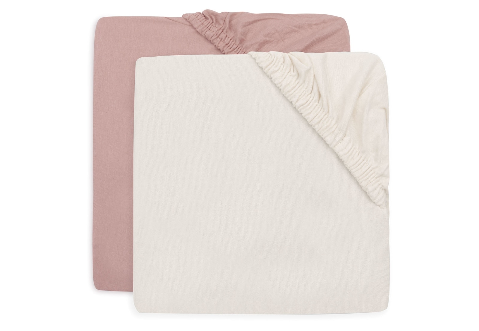Jollein - Hoeslaken Jersey 40/50x80/90cm - Wild Rose/Ivory - 2 Stuks
