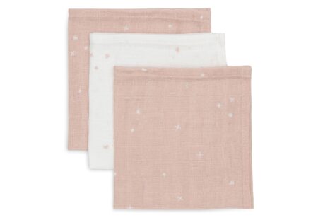 Jollein - Hydrofiel Monddoekje 31x31cm Twinkling Wild Rose (3pack)