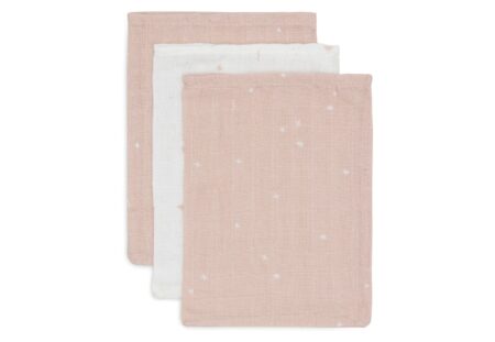 Jollein - Hydrofiel Washandje 15x20cm Twinkling Wild Rose (3pack)