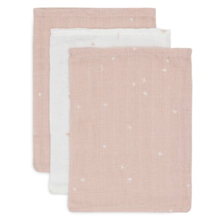Jollein - Hydrofiel Washandje 15x20cm Twinkling Wild Rose (3pack)