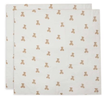Jollein - Hydrofiele Doek Large 115x115cm Teddy Bear (2pack)
