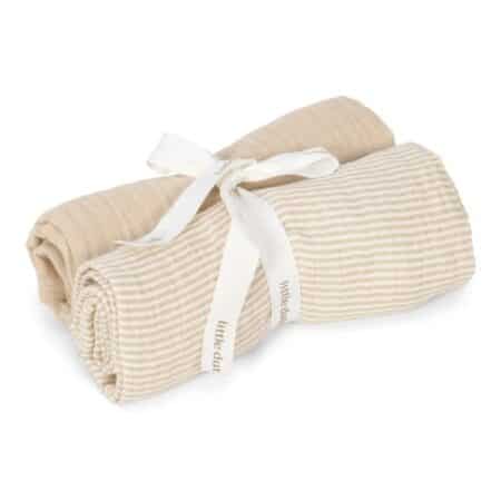 Little Dutch - Swaddle doeken hydrofiel 70x70 - Pure Soft Beige