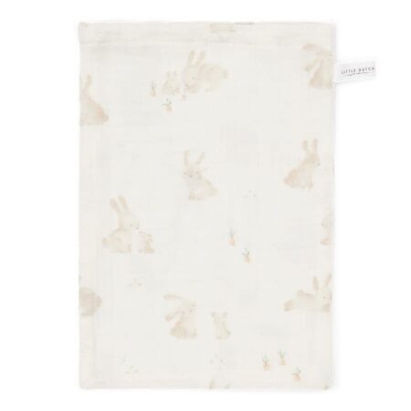Little Dutch - Washandjes set hydrofiel Baby Bunny / Beige