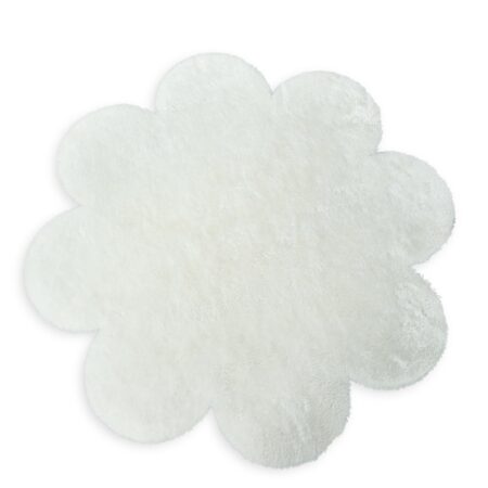 Living Nature - Tapijt Flower écru 100x100 cm