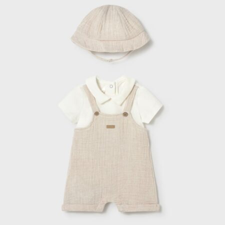 Mayoral - Romper met hoedje set - wheat