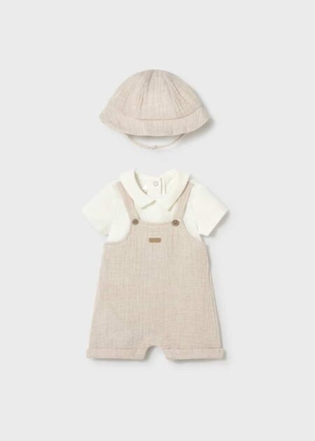 Mayoral - Romper met hoedje set - wheat