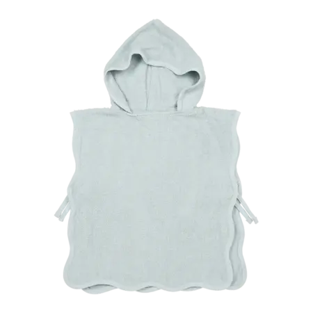 Meyco - Badponcho badstof Wavy Grey Blue 1-3 jaar