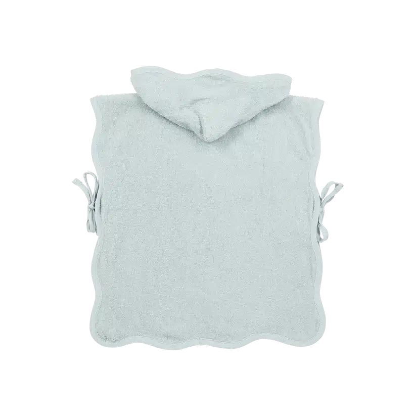 Meyco - Badponcho badstof Wavy Grey Blue 1-3 jaar