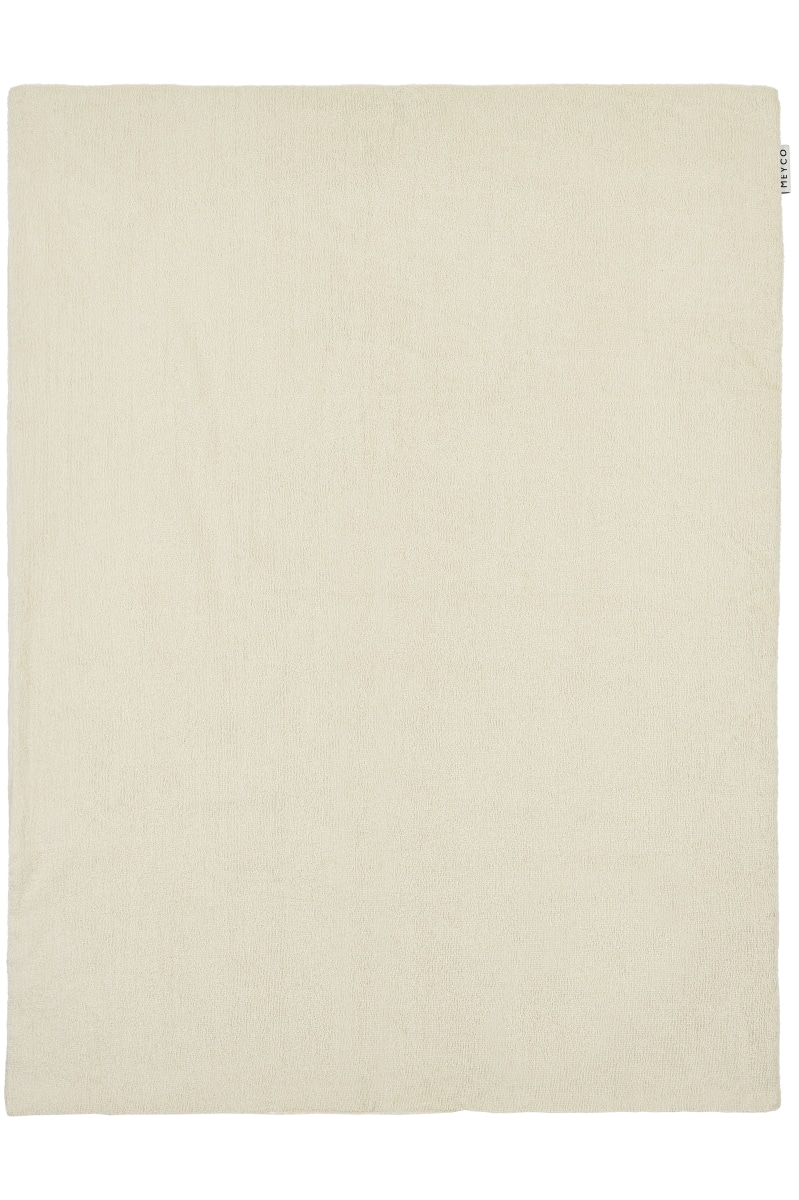 Meyco - Deken borduur pre-washed hydrofiel met badstof Ginkgo Soft sand 100x150cm